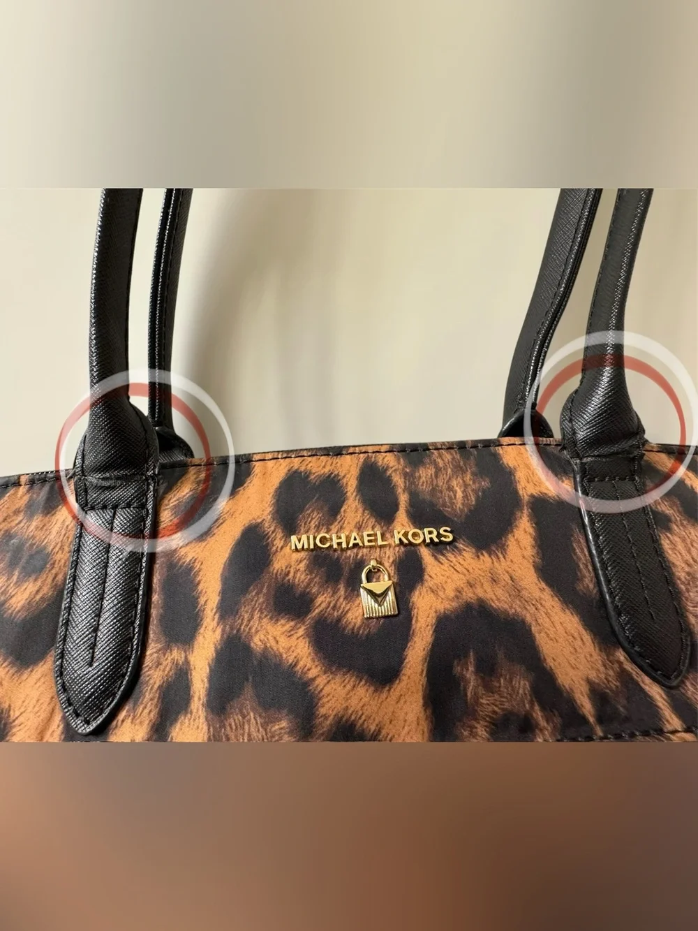 MICHAEL KORS Kelsey Leopard Nylon Tote - Picture 6 of 13